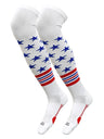 TCK White/Scarlet/Royal / Small TCK Freedom Dugout USA Made Stars & Stripes OTK Socks