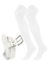 TCK White / Small Prosport Belt and Socks Combo | Over the Knee Sock