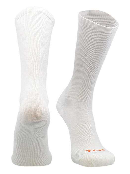 TCK White / Small Prosport Crew Socks - Team Colored Crew Socks For All Sports