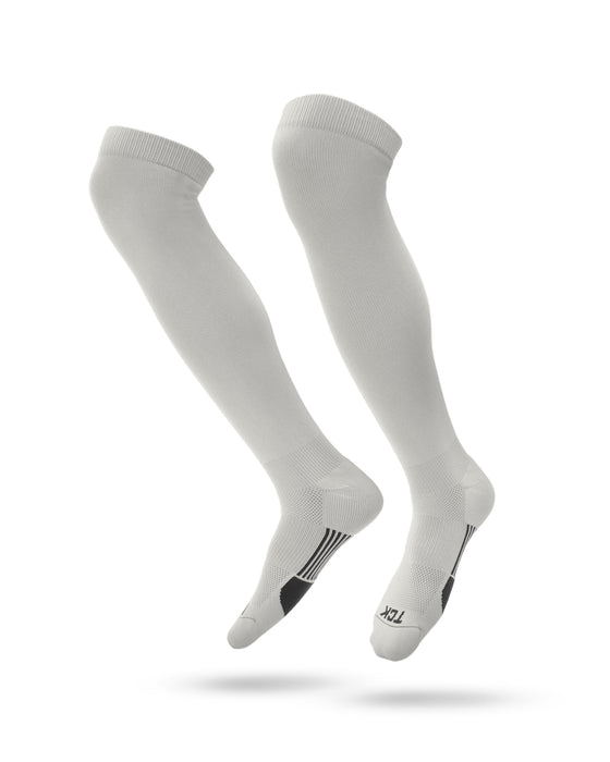 TCK White / X-Large Dugout Over the Knee Baseball Socks | Elite Athletic Sock