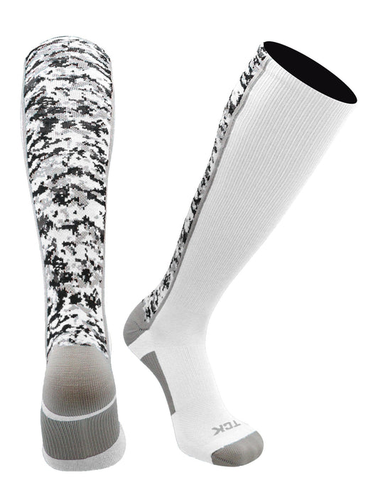 TCK White / X-Large Long Digital Camo Baseball Socks