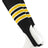 TCK Black/White/Gold / Medium Striped Baseball Stirrups 7 Inch Pattern D
