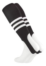 TCK Black/White / Medium Striped Baseball Stirrups 7 Inch Pattern B
