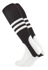 TCK Black/White / Medium Striped Baseball Stirrups 7 Inch Pattern B