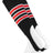 TCK Black/White/Scarlet / Large Striped Baseball Stirrups 7 Inch Pattern D
