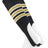 TCK Black/White/Vegas Gold / Medium Striped Baseball Stirrups 7 Inch Pattern D