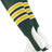 TCK Dark Green/White/Gold / Medium Striped Baseball Stirrups 7 Inch Pattern D