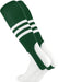 TCK Dark Green/White / Medium Striped Baseball Stirrups 7 Inch Pattern B