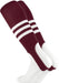 TCK Maroon/White / Medium Striped Baseball Stirrups 7 Inch Pattern B