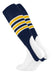 TCK Navy/White/Gold / Medium Striped Baseball Stirrups 7 Inch Pattern D