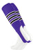 TCK Purple/White/Black / Medium Striped Baseball Stirrups 7 Inch Pattern D