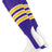 TCK Purple/White/Gold / Medium Striped Baseball Stirrups 7 Inch Pattern D