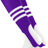 TCK Purple/White / Medium Striped Baseball Stirrups 7 Inch Pattern B