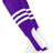 TCK Purple/White / Medium Striped Baseball Stirrups 7 Inch Pattern B
