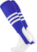 TCK Royal/White / Medium Striped Baseball Stirrups 7 Inch Pattern B