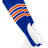 TCK Royal/White/Orange / Medium Striped Baseball Stirrups 7 Inch Pattern D