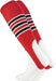 TCK Scarlet/White/Black / Large Striped Baseball Stirrups 7 Inch Pattern D