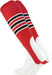 TCK Scarlet/White/Black / Medium Striped Baseball Stirrups 7 Inch Pattern D