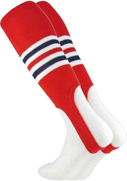 Chaussettes De Baseball TCK étriers Medium 7in - Graphite, Blanc, Rouge - Neuves