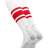 TCK White/Scarlet / Large White Stirrups for Softball and Baseball with Stripes