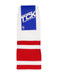 TCK White Stirrups for Softball and Baseball with Stripes