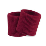 TCK Cardinal / One Size Made in USA Universal Fit 3.5" Terry Wristbands – Performance Moisture-Wicking Sweatbands (Pair)