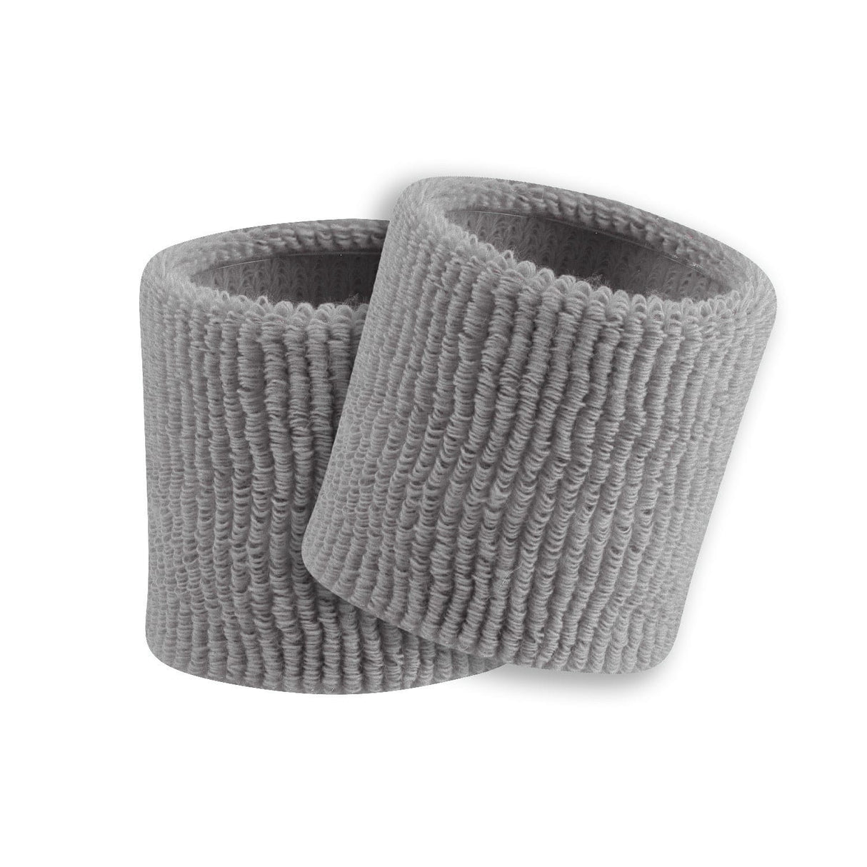 TCK Grey / One Size Made in USA Universal Fit 3.5" Terry Wristbands – Performance Moisture-Wicking Sweatbands (Pair)