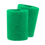 TCK Lime / One Size Made in USA 5" Double-Wide Terry Wristbands – Performance High-Absorbency Sweatbands (Pair)