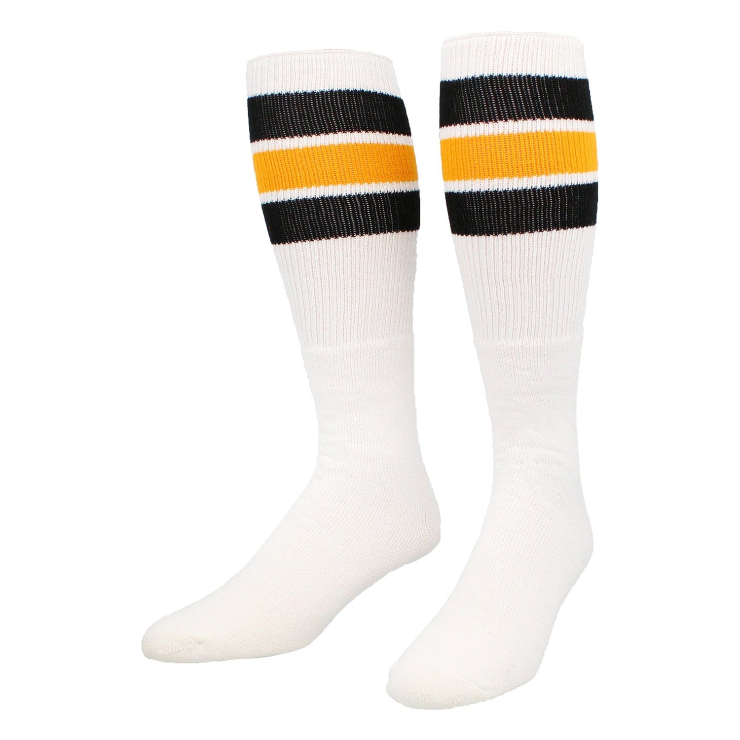 retro tube socks with stripes